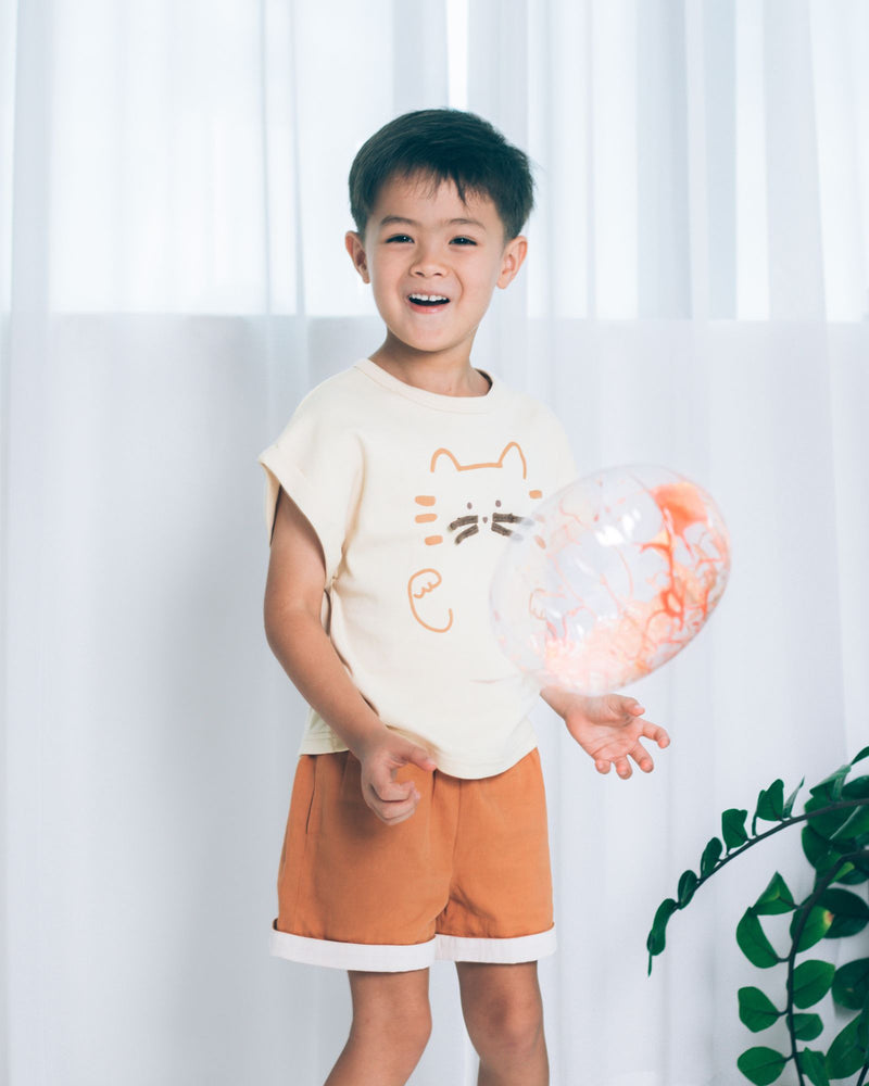 Pre-order: Knitted Whiskers Cat Kids Tank Top