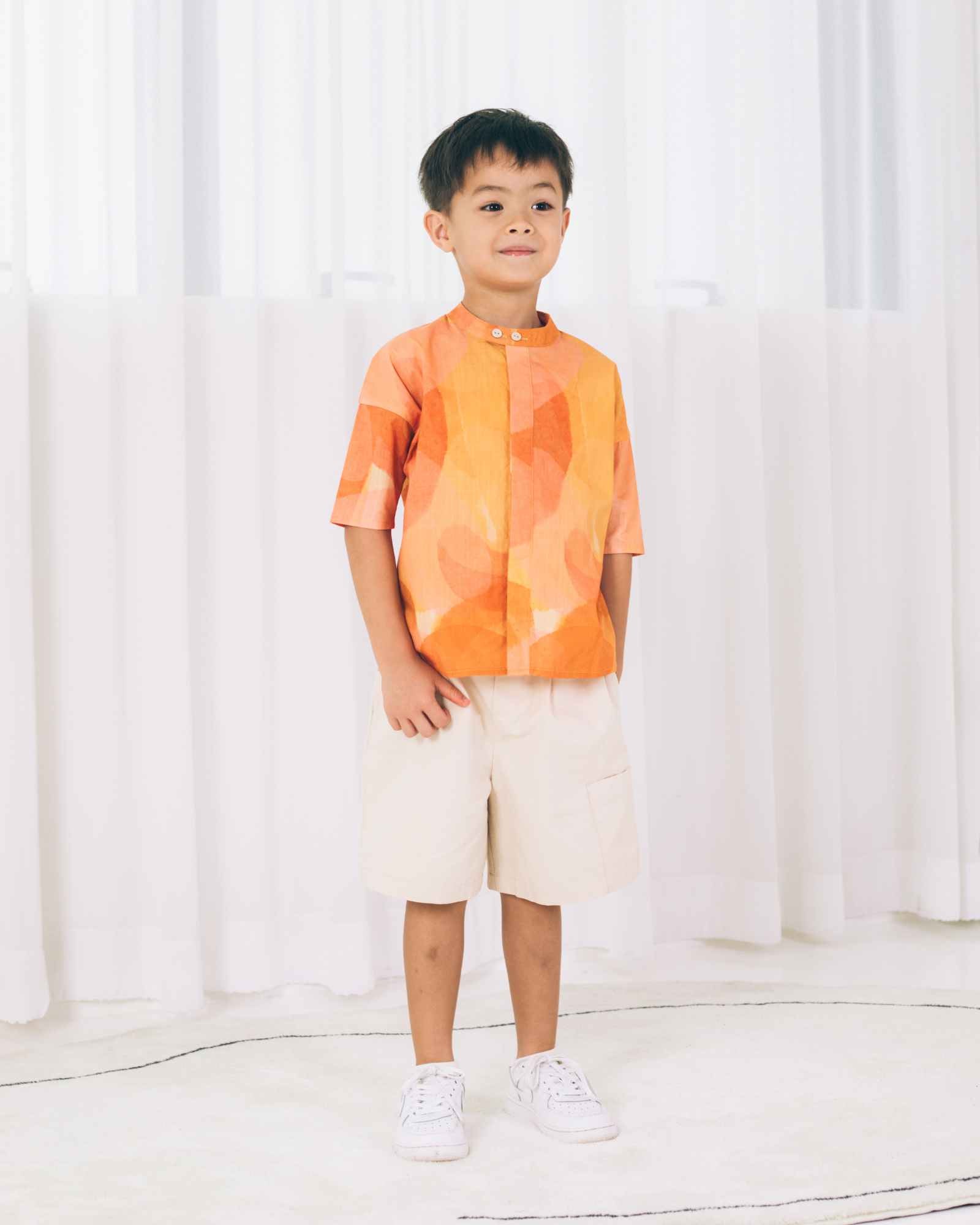 Pre-order: Golden Blossom Kids Collar Shirt