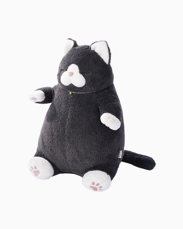 Liv Heart Gluttonous Cat Cushion - Black