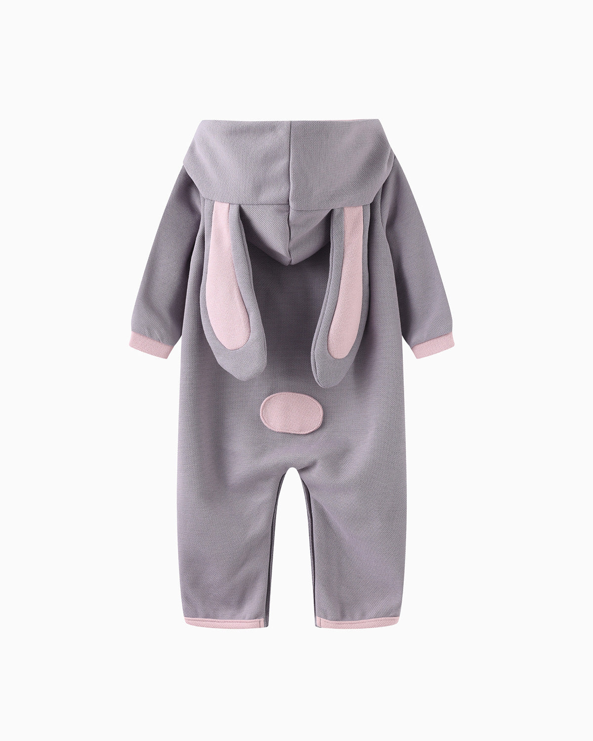 Bunny Heart Hoodie Romper - Periwinkle